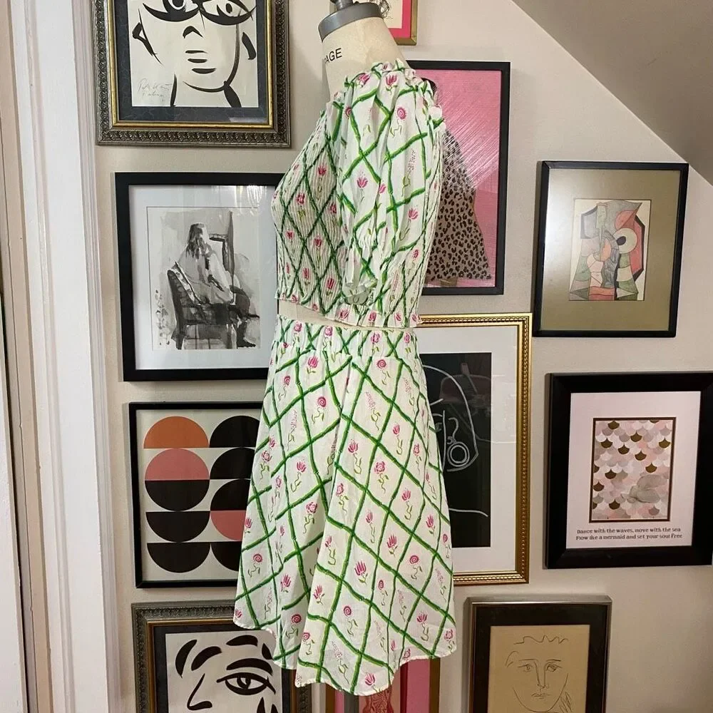 Mary Marshmallow Women’s Size Small Crop Top and Skirt Set Green 2 Piece Set - Picture 4 of 8